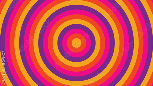 Vibrant Concentric Circles in Retro Style Background Illustration Colorful and eyecatching design with a vintage feel perfect for creative projects