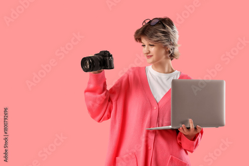 Beautiful young female phot...