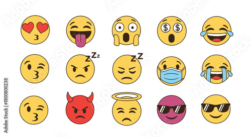 Cute Kawaii Planets Vector Set – Adorable Space Universe Illustration