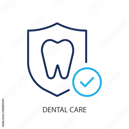 Dental care thin line icons. Original vector illustration.