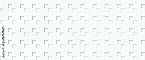 Seamless white abstract 3D geometric background pattern with tiny box shadows