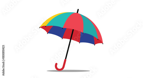 A colorful umbrella providing shelter from the elements on a bright day.
