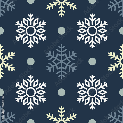 snowflake winter background seamless pattern