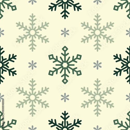 snowflake winter background seamless pattern