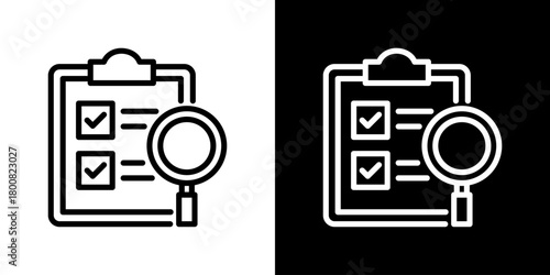 Survey Icon Line Style Vector Illustration 