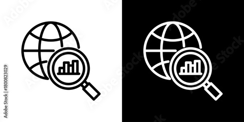 Research Icon Line Style Vector Illustration 