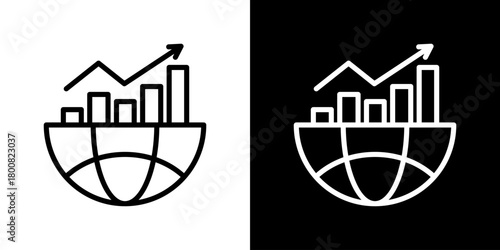 Trend Icon Line Style Vector Illustration 