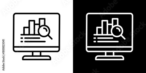 Statistic Icon Line Style Vector Illustration 