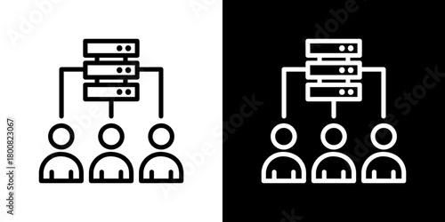 Collaboration Icon Line Style Vector Illustration 