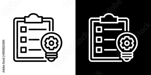 Project Icon Line Style Vector Illustration 