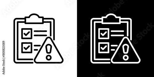 Risk Icon Line Style Vector Illustration 