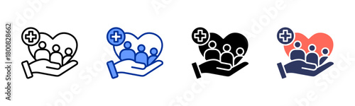 Public Health icon set multiple style collection