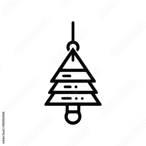 Christmas tree pendant outline