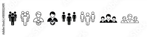 Photos Icon set of people, humans, and individuals