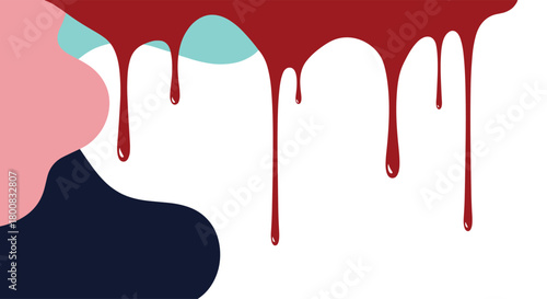 Abstract splatter and drip art with organic shapes and bold colors representing creative expression and artistic technique.