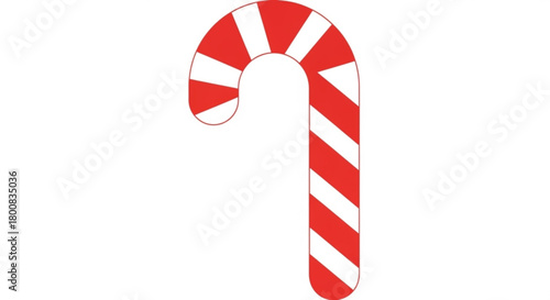 Festive candy cane isolated on, a classic symbol of christmas, with its red and white stripes, evoking holiday cheer and sweetness