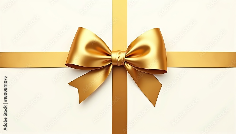 Fototapeta premium golden ribbon with bow