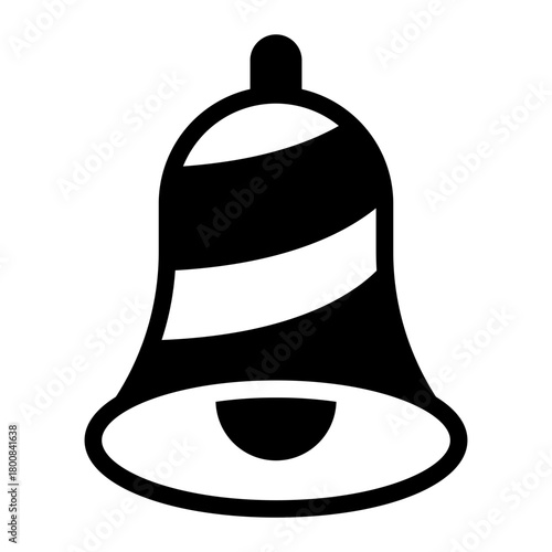 christmas bell glyph icon