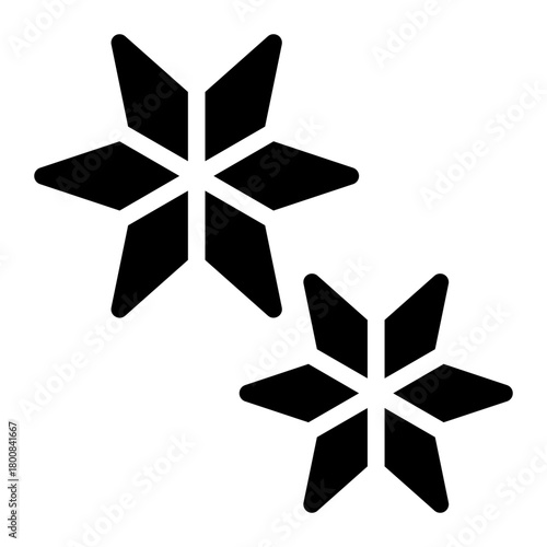 christmas star glyph icon