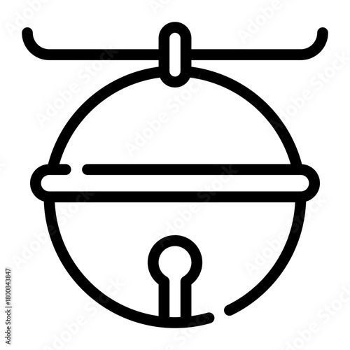 jingle bell line icon