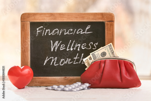 Wallet with money, pills, r...