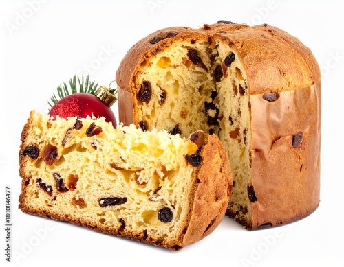 Panettone Italian Christmas Bread with Raisins