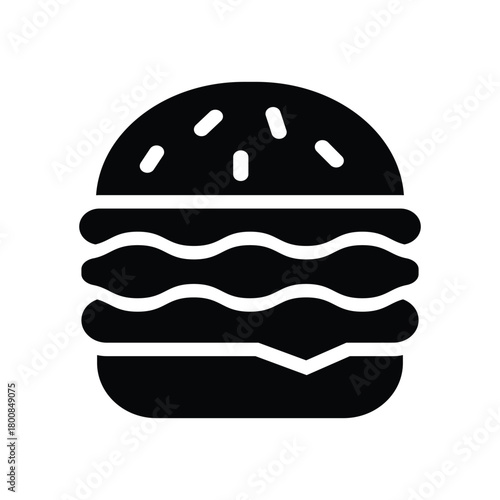 burger solid icon illustration vector graphic.eps