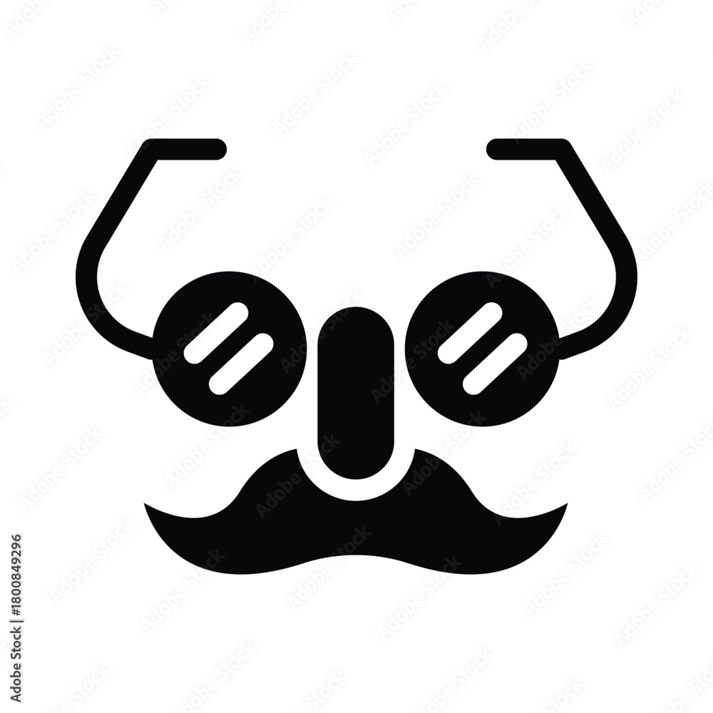 Obraz premium fun glasses solid icon illustration vector graphic.eps