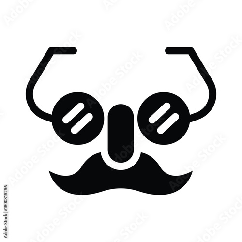 fun glasses solid icon illustration vector graphic.eps