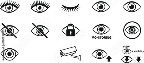 Audio Player Interface, Track Control Panel Elements on Transparent Background