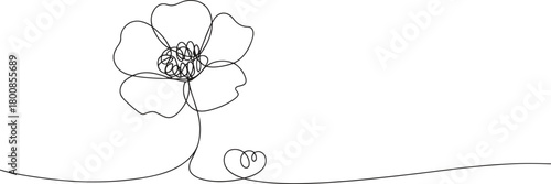 Elegant single line flower art for minimalistic designs and feminine brand aesthetics projects