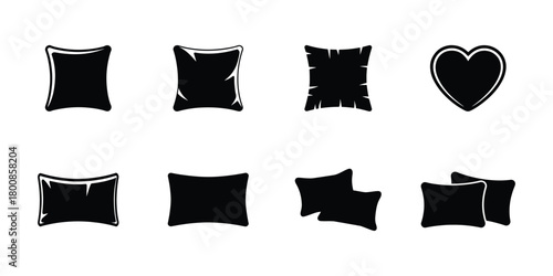 Black pillows silhouette collection