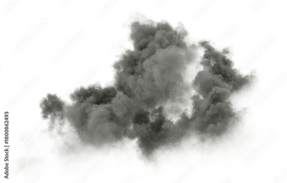 Fototapeta premium Rainstorm steam mass clouds floating isolation on transparent backgrounds 3d illustrations png