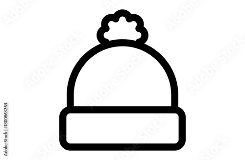 ニット帽のシンプルなベクターアイコン