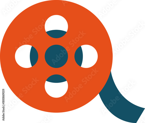 Flat Movie Cinema Icon Element
