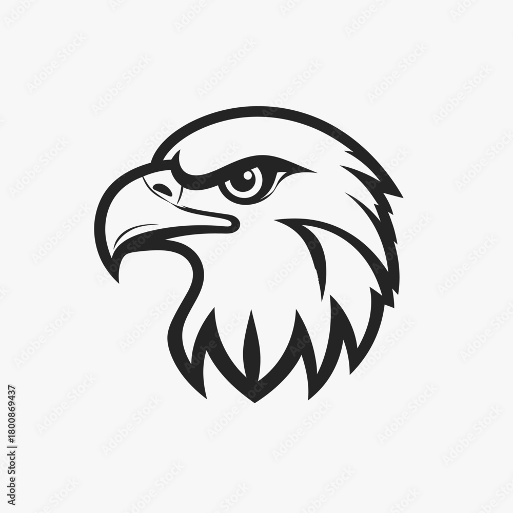 Obraz premium eagle head vector illustration, eagle head vector, eagle head icon, 