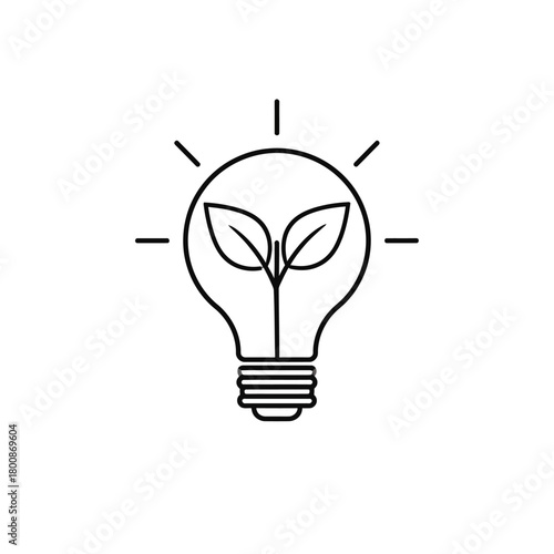 light bulb with green leaf, light bulb with leaf, eco light bulb, 