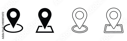 Find your location with modern map pin icons navigation,Set Of Address place icon symbol. Location icon collection. Vector Illustration.