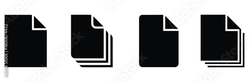 Easy file management icons for your next modern project,Files icon set. Containing document, notes, edit, write, folder, contract, add file, JPG and more. Solid vector icons collection.