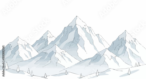 mountain landscape in winter