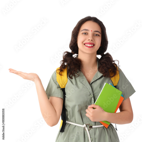 Female Indian student with ...