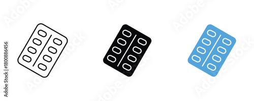 Medicine icon set vector on white background, tablet, capsule, drug, pharmacy, symbol.
