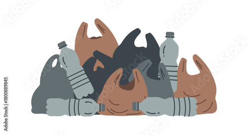 Plastic bag pollution Addressing the environmental impact of plastic bags and bottles in waste management and sustainability