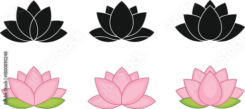 Blue Snowflake Symbol and Red Fire Flame Icon on White Background