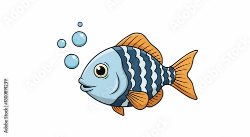 vector illustration of a fish