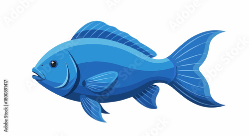 blue fish vector illustration