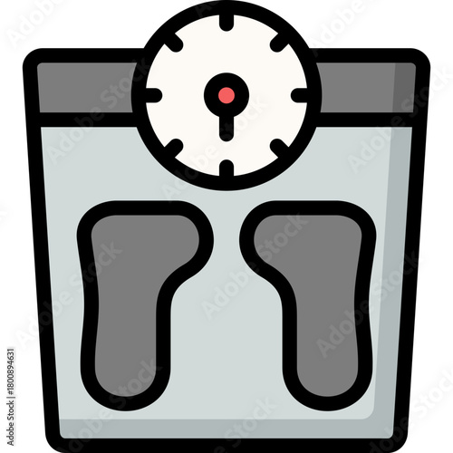 scale icon illustration design with filled outline