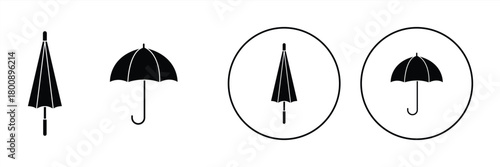 Umbrella icon set. Umbrella signs and symbols, vector illustration