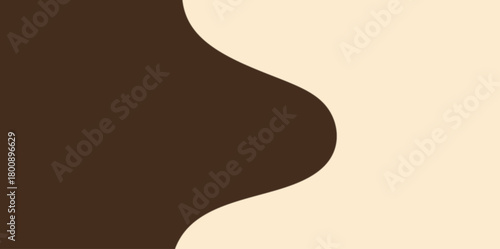 Flowing Side Curve Contrast Vector Illustration Background.  Abstract vector illustration background where a prominent, smooth, S-like curve divides the image vertically, emphasizing the contrast.