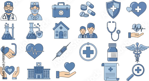 Calendar Icon Collection Date, Time, Check Mark, and Magnifying Glass Isolated on White